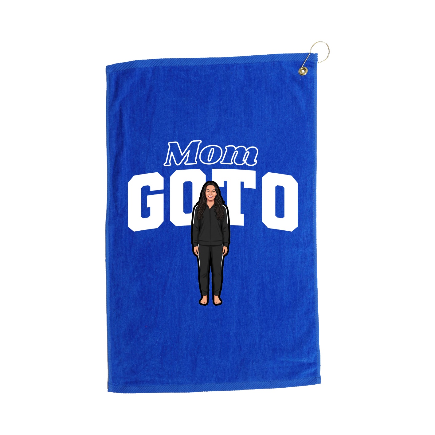 Golf Towel — Mothers Day Block in Royal