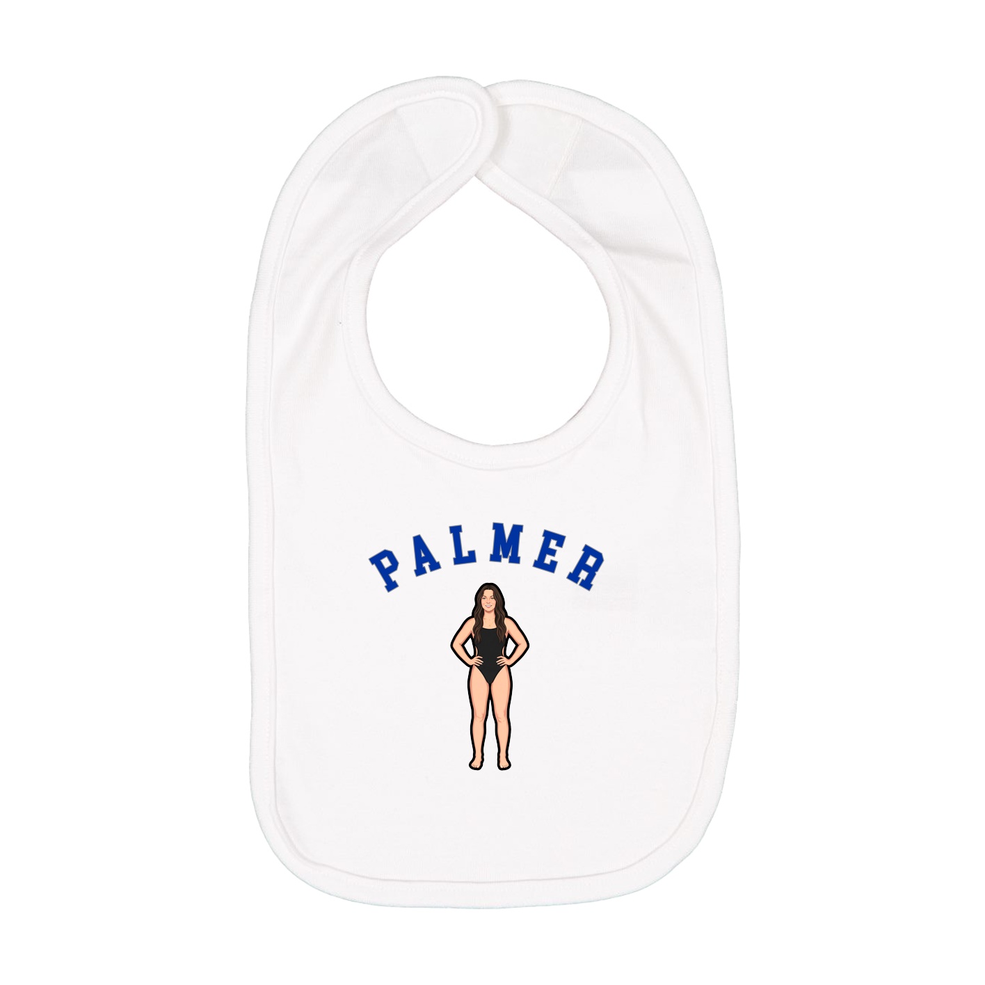 Infant Bib — Shirsey Arch in White