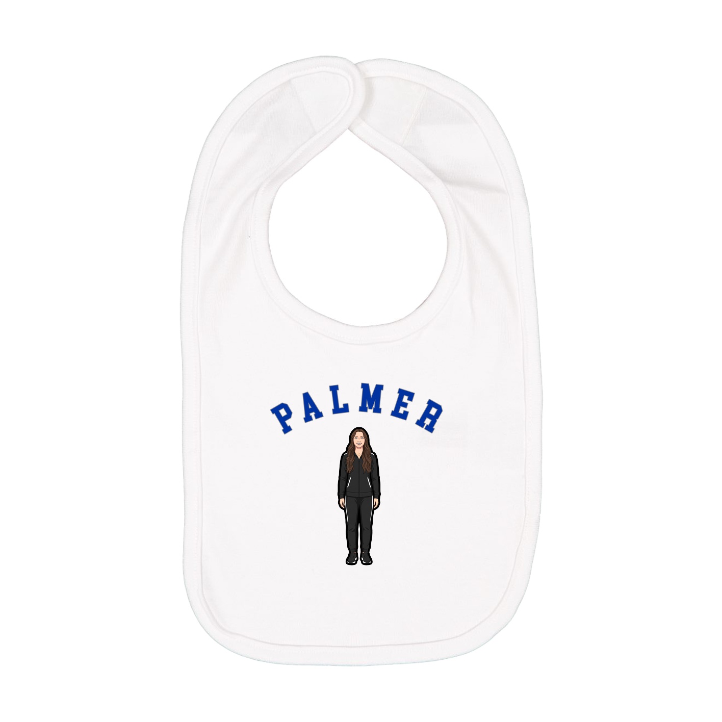 Infant Bib — Shirsey Arch in White