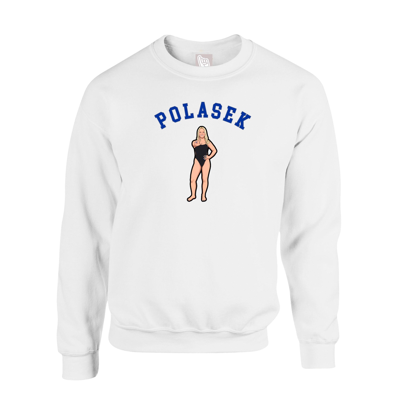 Fleece Crew — Shirsey Arch in White