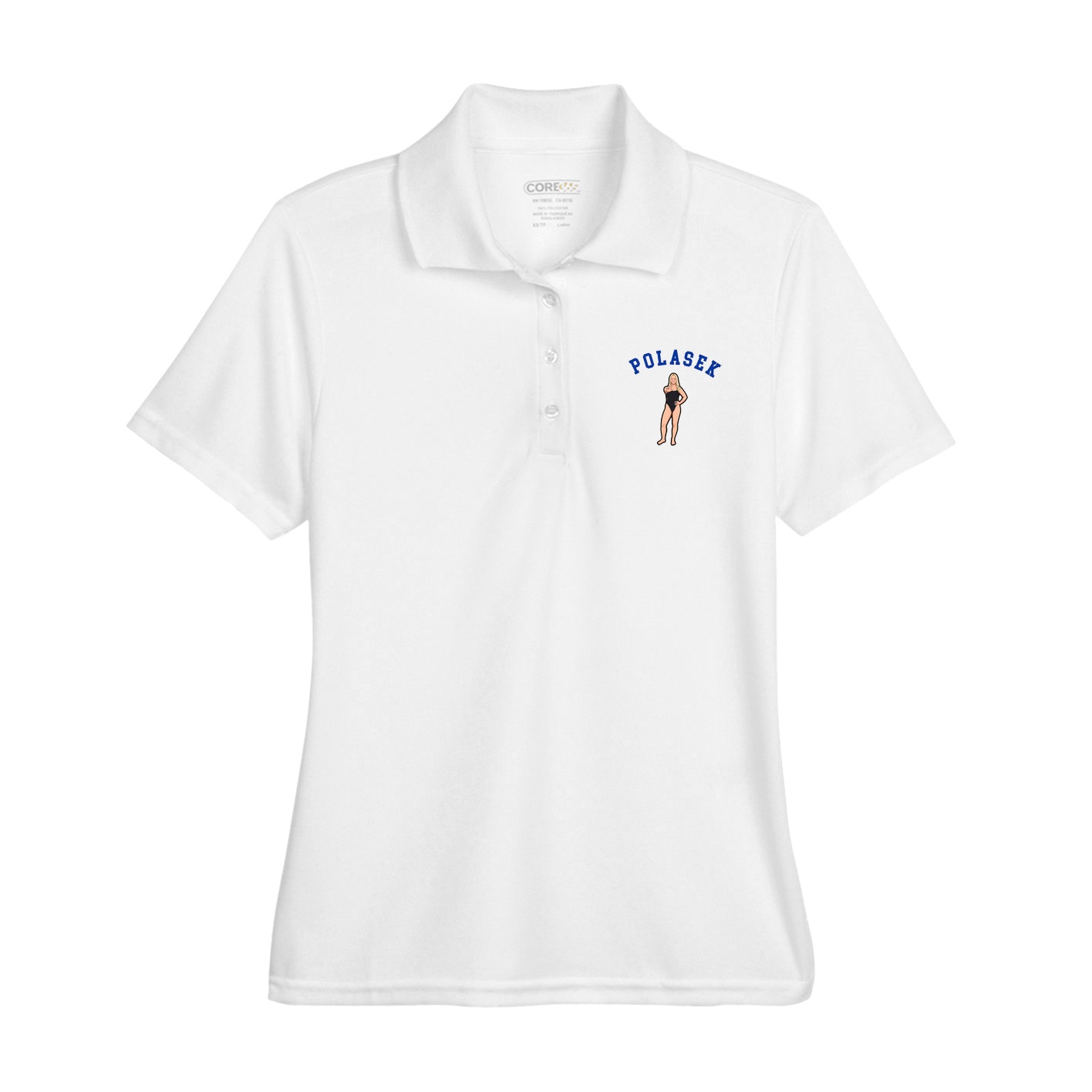 Womens Performance Polo — Shirsey Arch in White