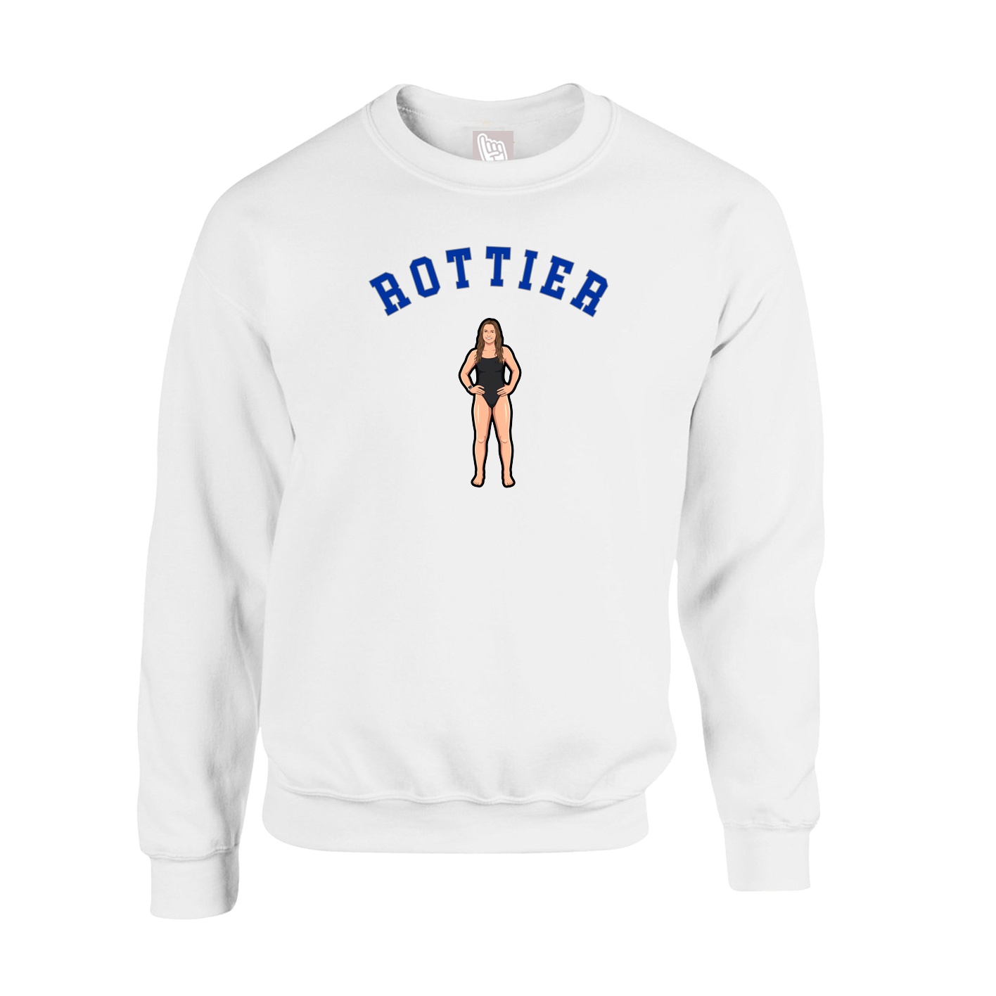 Fleece Crew — Shirsey Arch in White