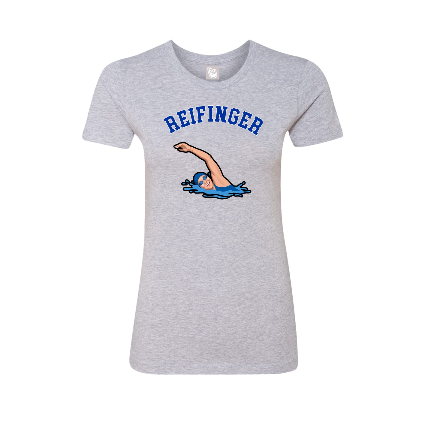 Fitted Women's Tee — Shirsey Arch in Grey