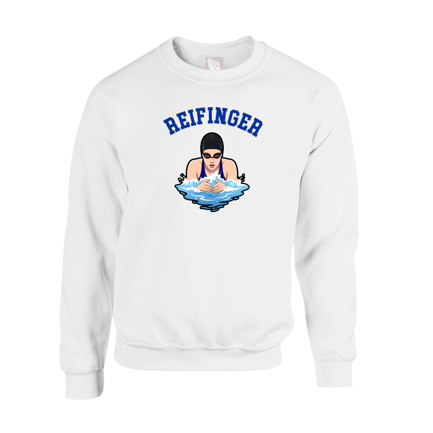 Fleece Crew — Shirsey Arch in White