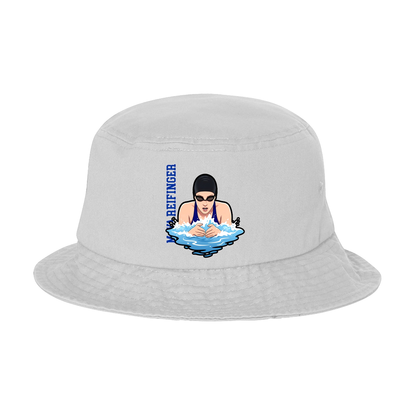 Bucket Cap — Name Vertical in White