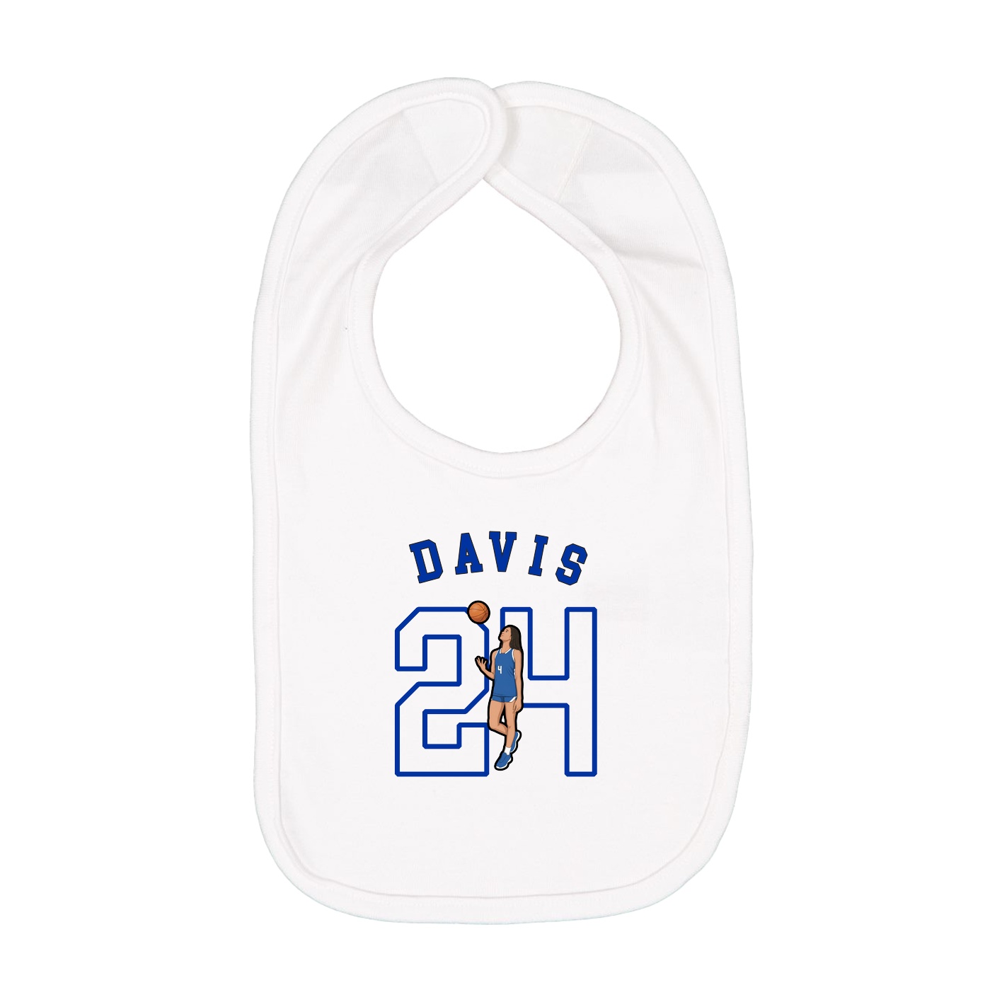 Infant Bib — Shirsey Arch in White