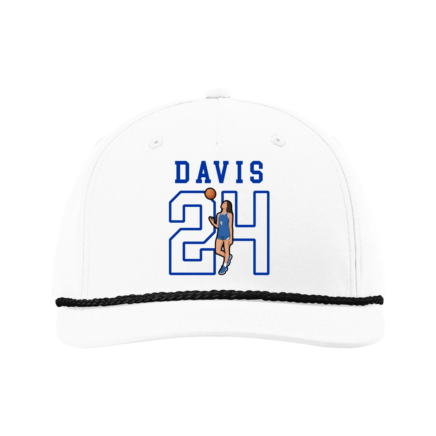 Five-Panel Classic Rope Cap — Shirsey in White