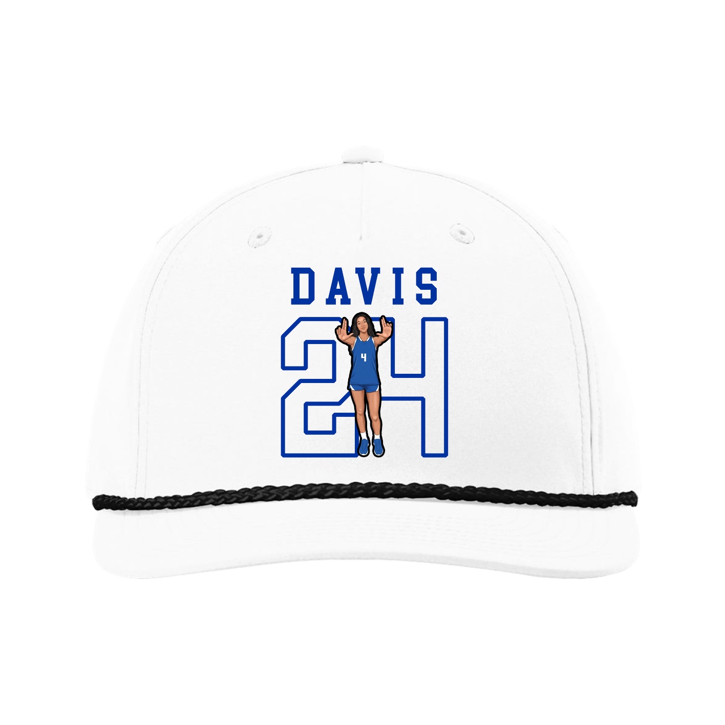 Five-Panel Classic Rope Cap — Shirsey in White