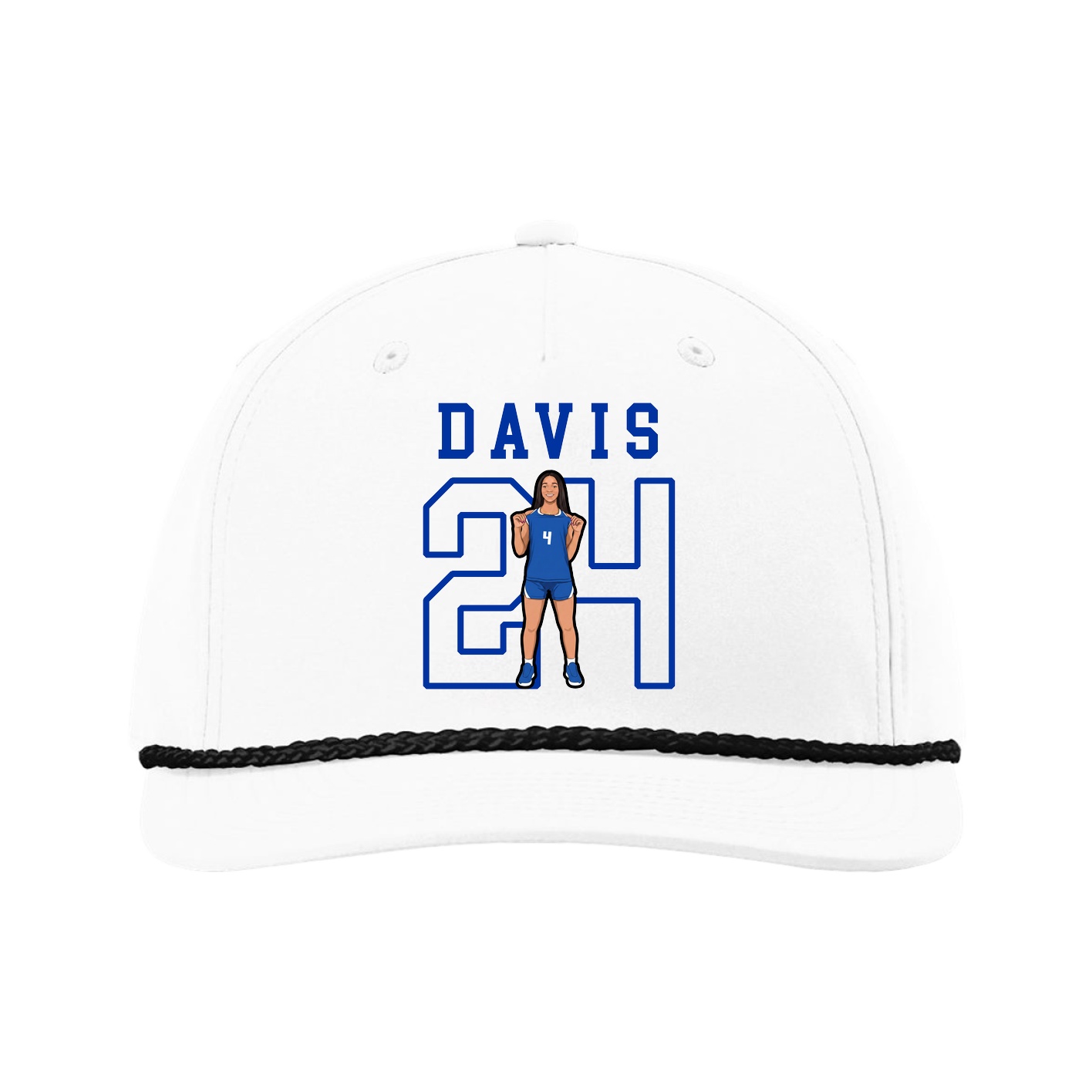 Five-Panel Classic Rope Cap — Shirsey in White