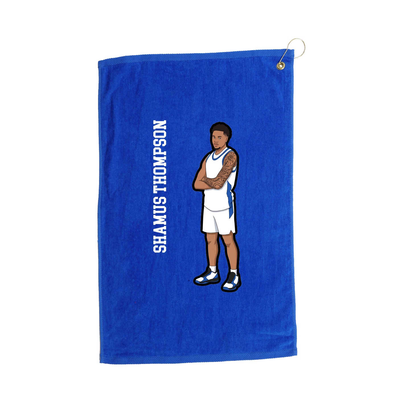 Golf Towel — Name Vertical in Royal
