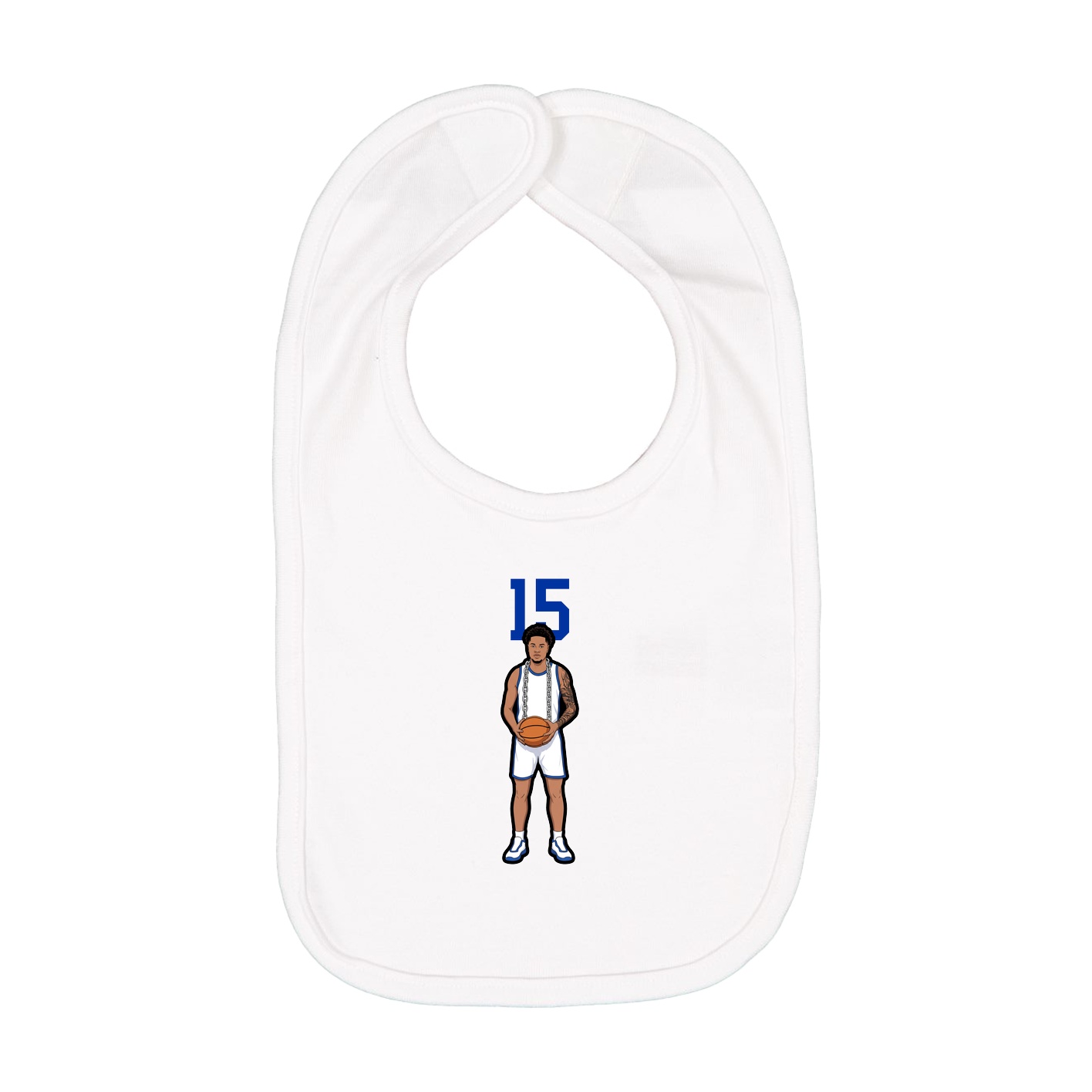 Infant Bib — Number Top in White