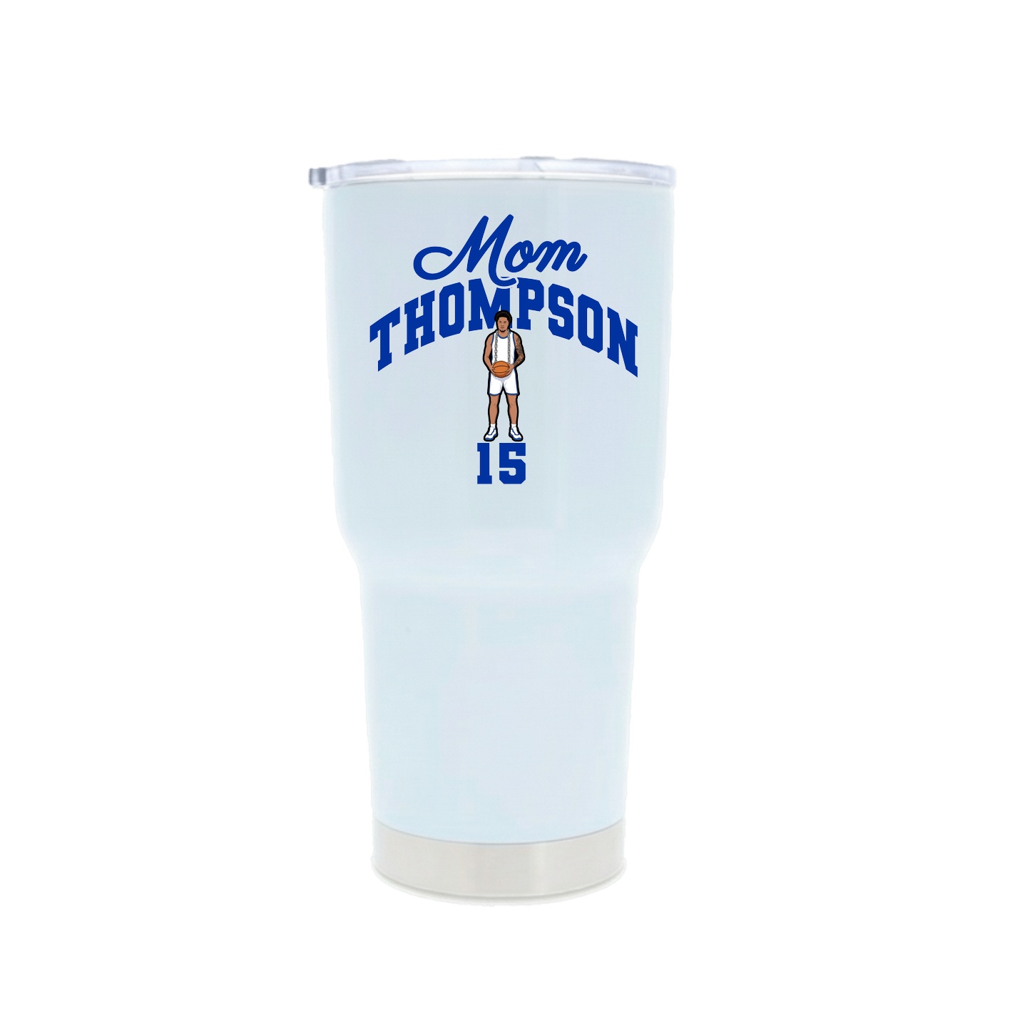 30oz Stainless Steel Tumbler — Mothers Day Arch in White