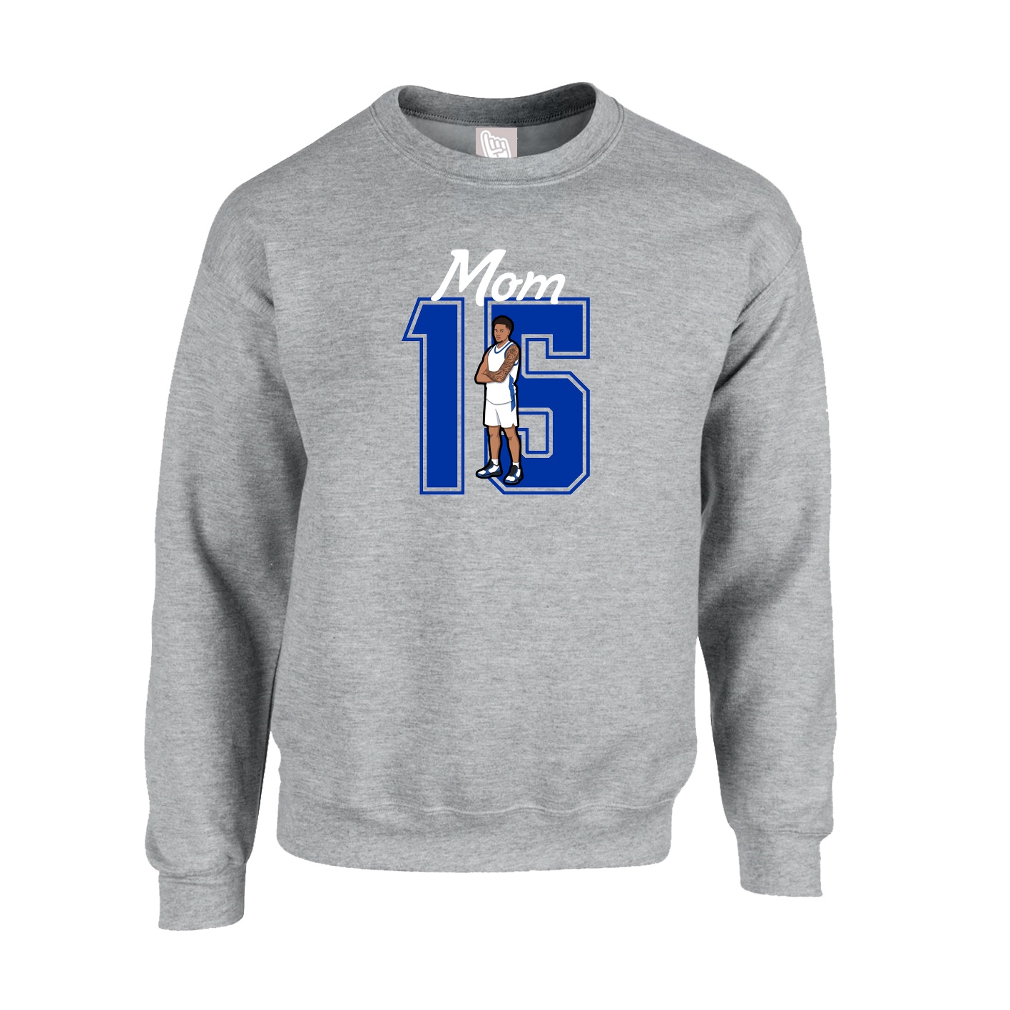 Fleece Crew — Mothers Day Shirsey in Grey