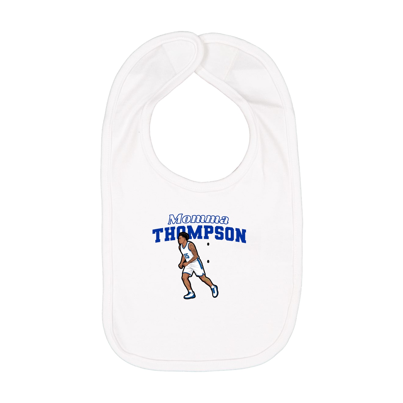 Infant Bib — Mothers Day Block in White