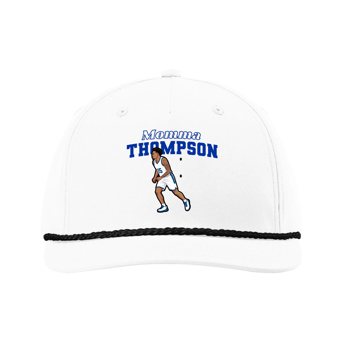 Five-Panel Classic Rope Cap — Mothers Day Block in White