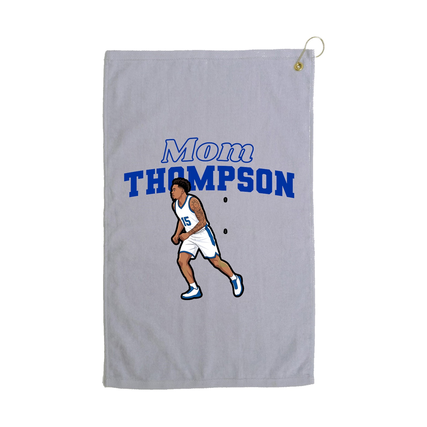 Golf Towel — Mothers Day Block in Grey