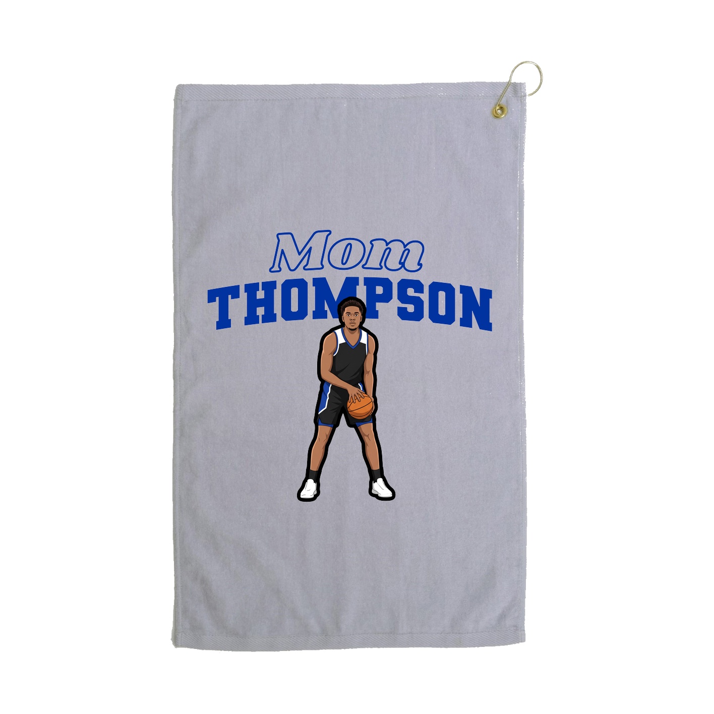Golf Towel — Mothers Day Block in Grey