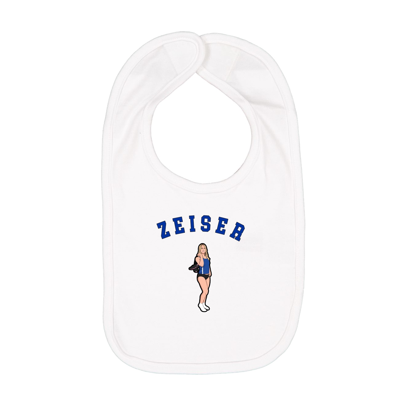 Infant Bib — Shirsey Arch in White
