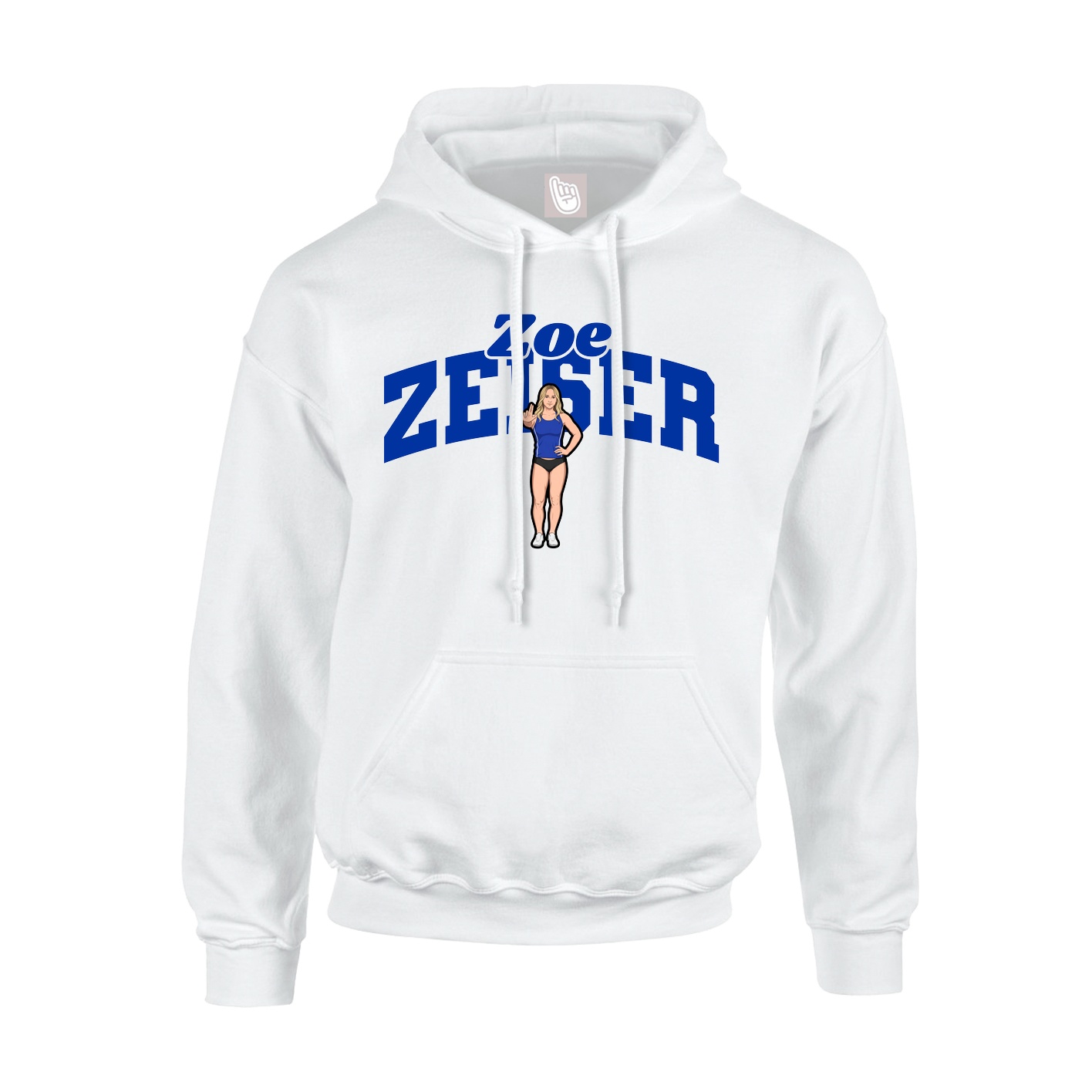 Youth Hoodie — Signature Arch in White