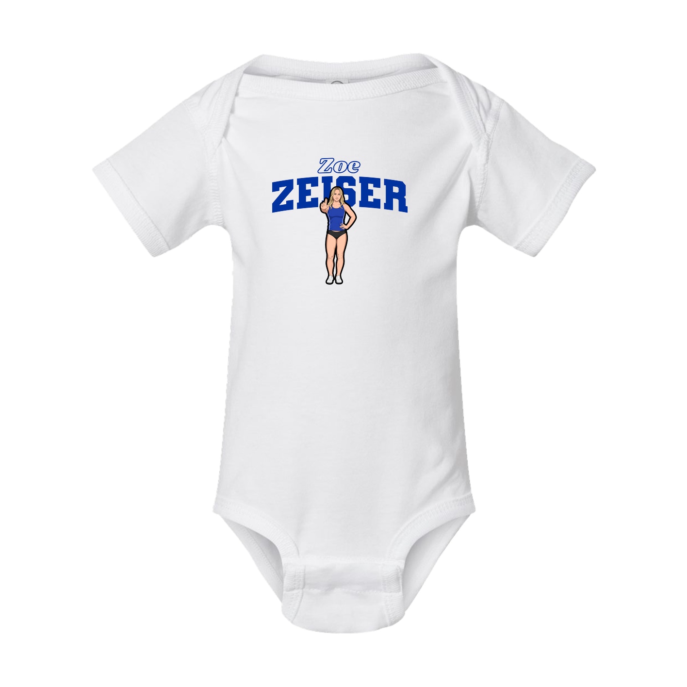 Baby Onesie — Name Arch in White