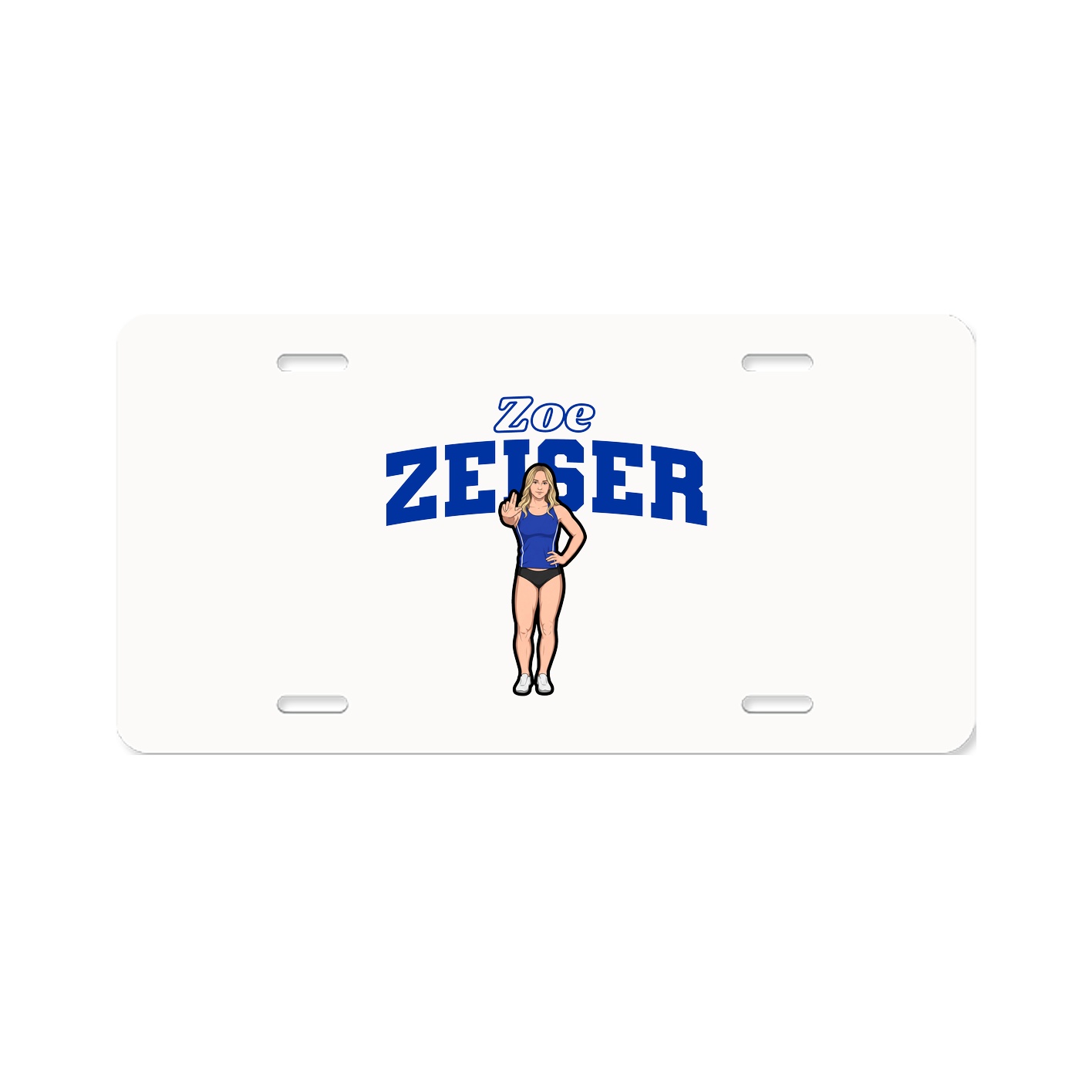 License Plate — Name Arch in Classic