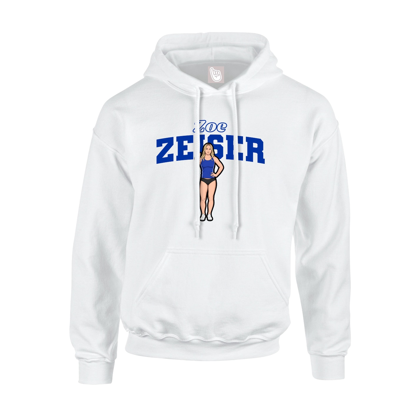 Hoodie — Name Arch in White