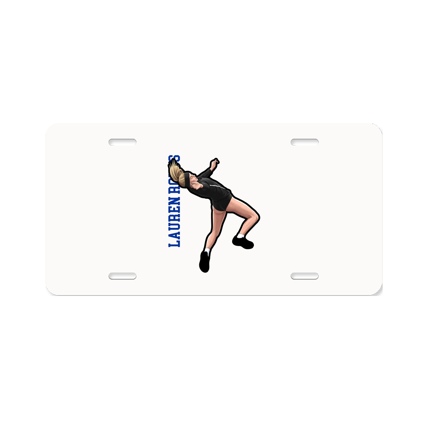 License Plate — Name Vertical in Classic