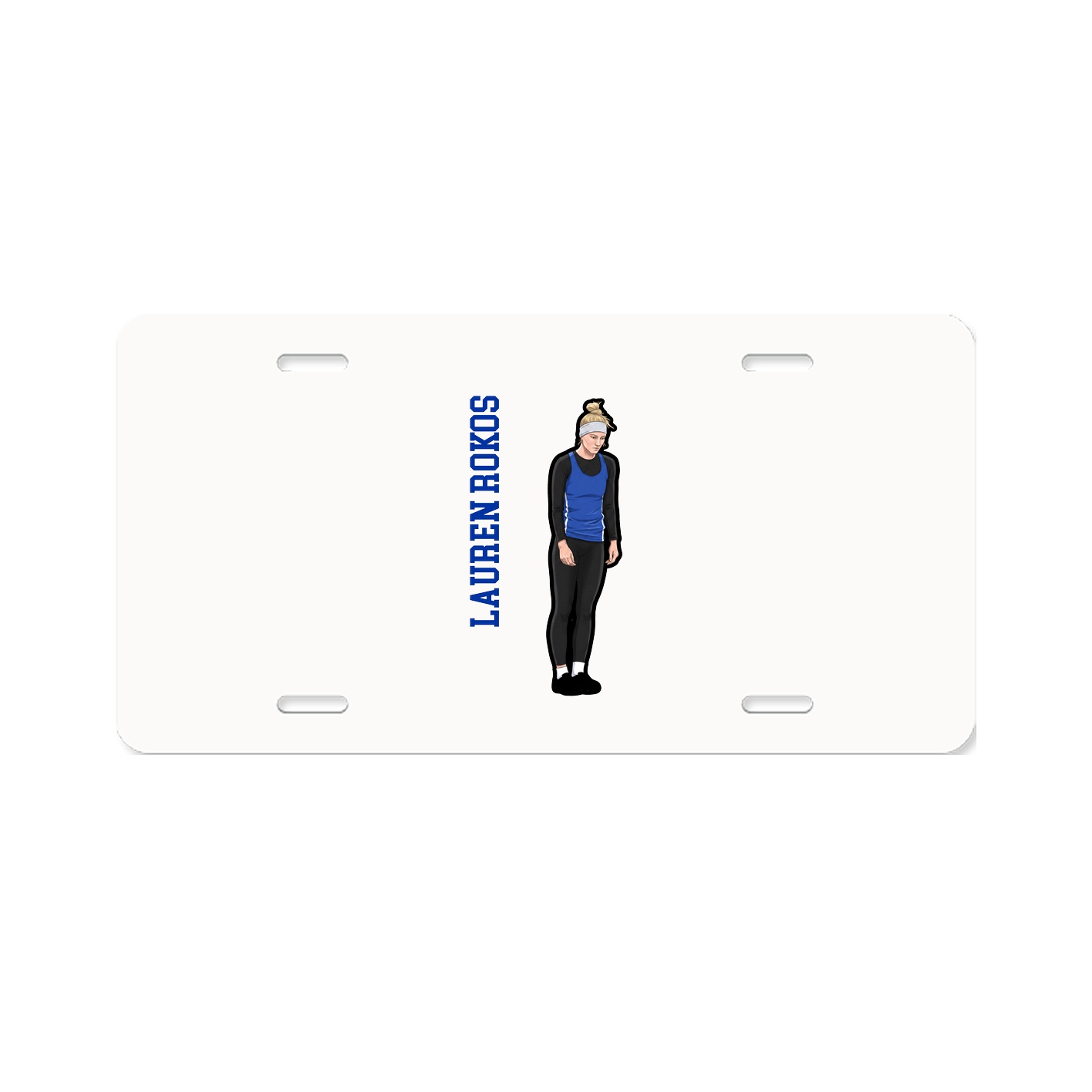 License Plate — Name Vertical in Classic