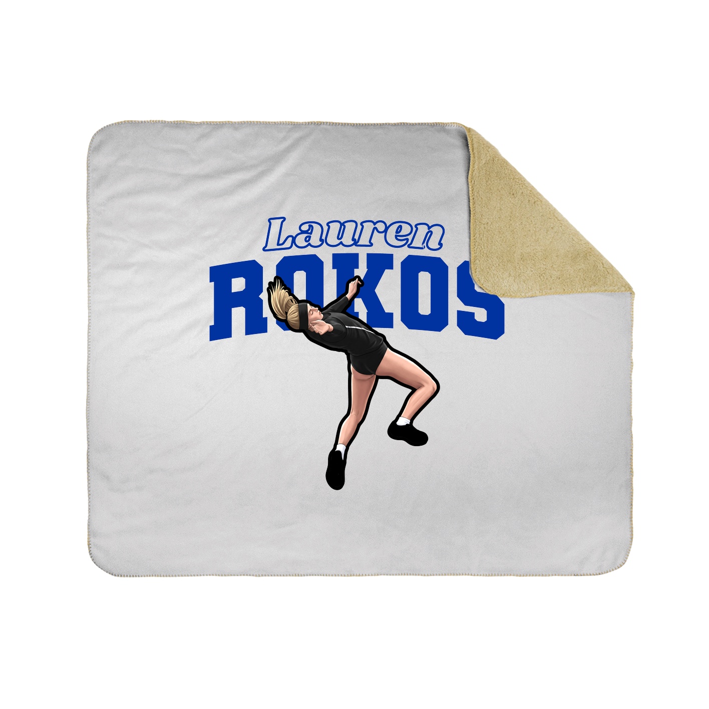 Throw Blanket — Name Arch in White