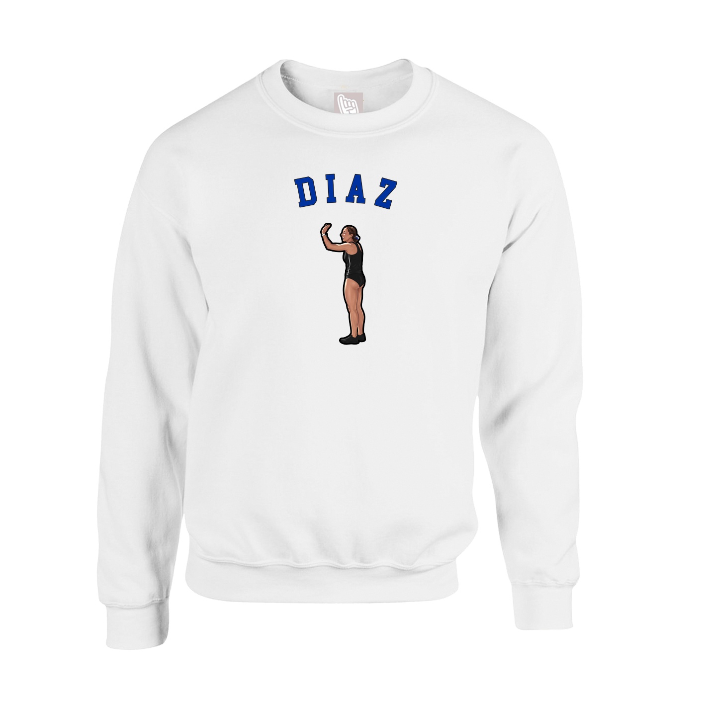 Fleece Crew — Shirsey Arch in White