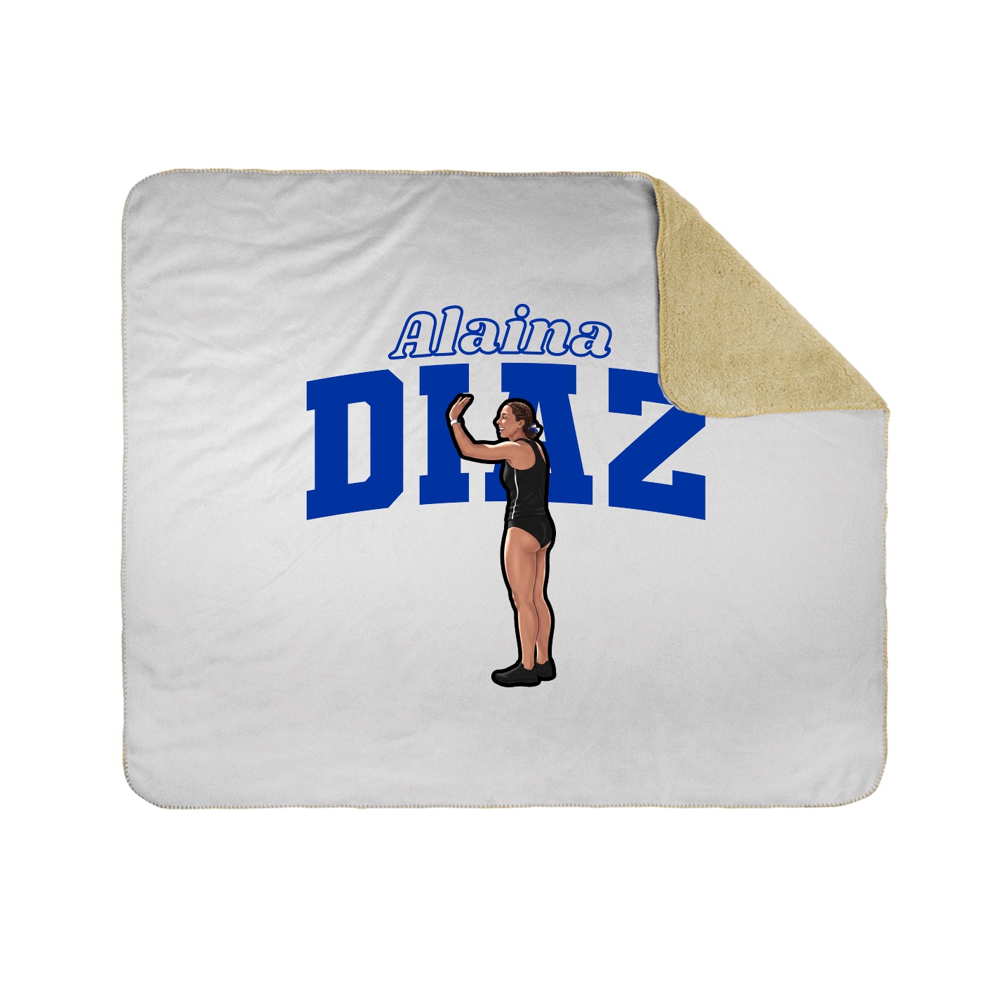 Throw Blanket — Name Arch in White