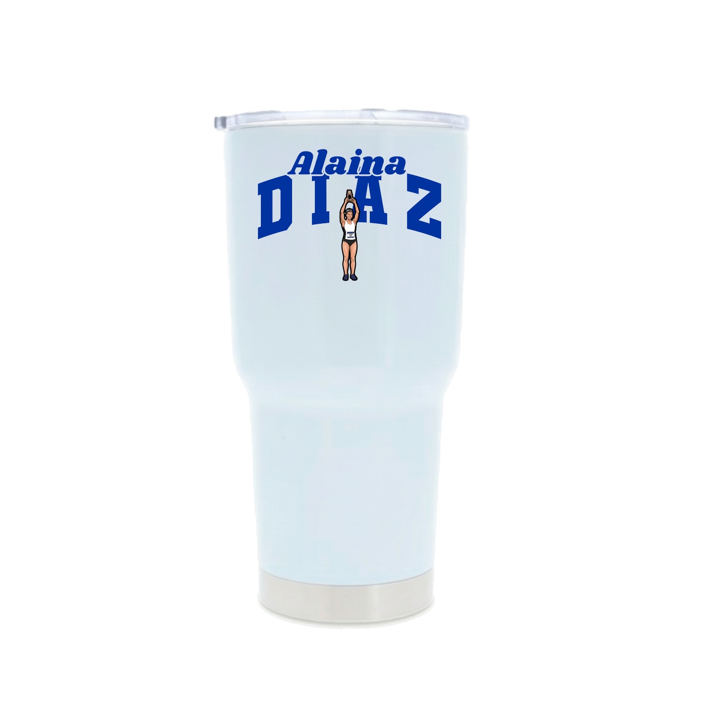 30oz Stainless Steel Tumbler — Signature Arch in White