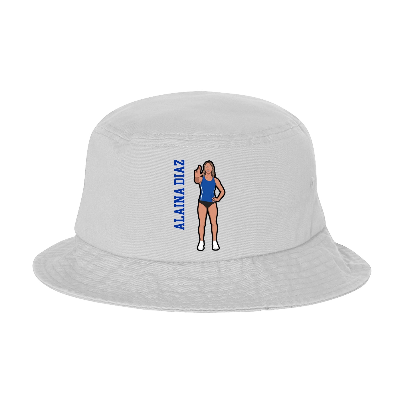 Bucket Cap — Name Vertical in White