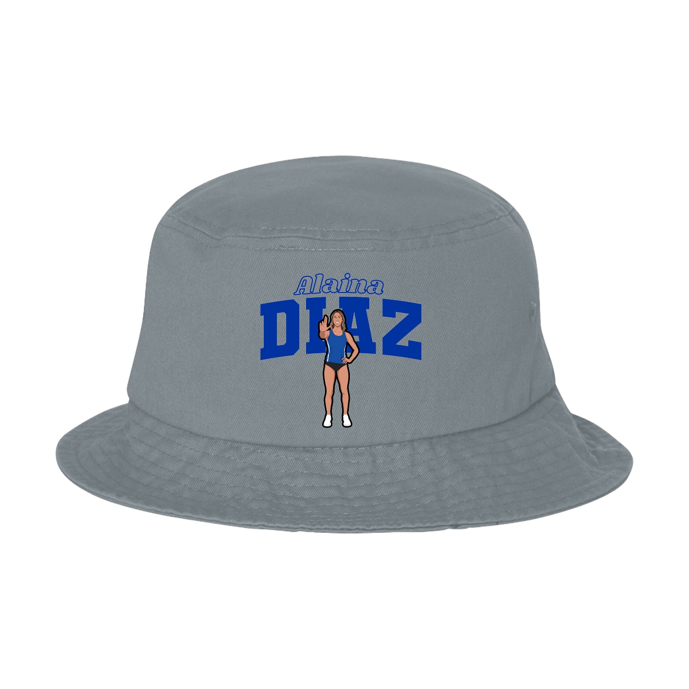 Bucket Cap — Name Arch in Grey