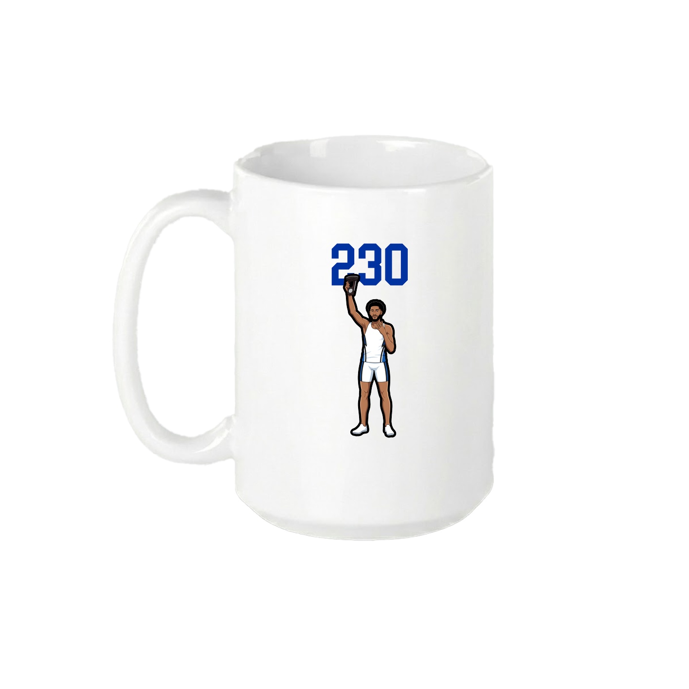 15oz Coffee Mug — Number Top in White