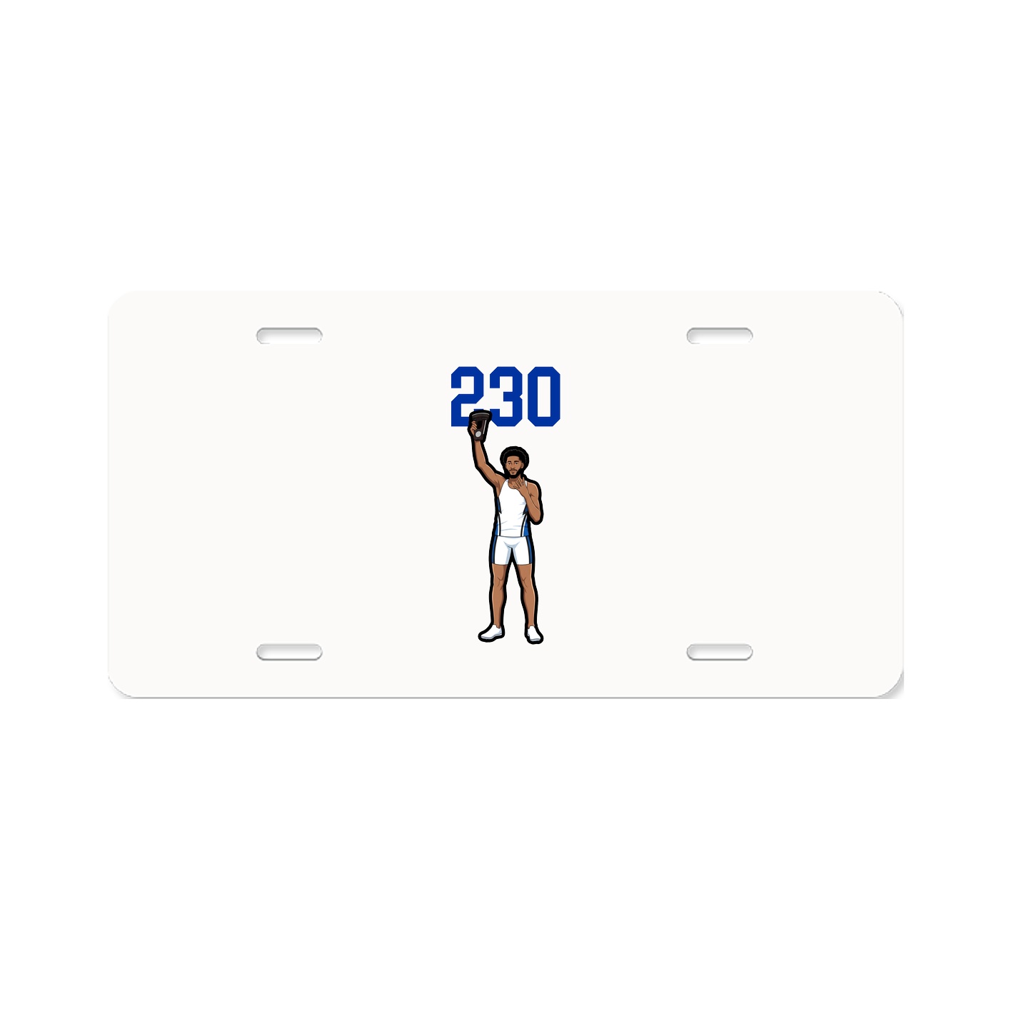 License Plate — Number Top in Classic