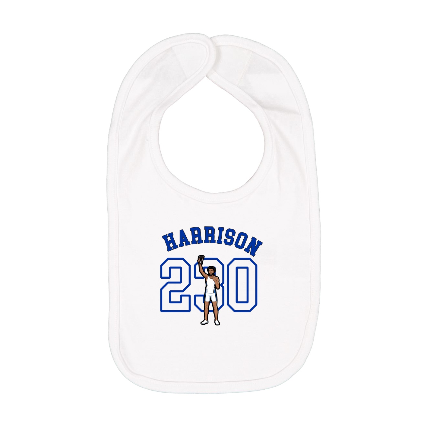 Infant Bib — Shirsey Arch in White