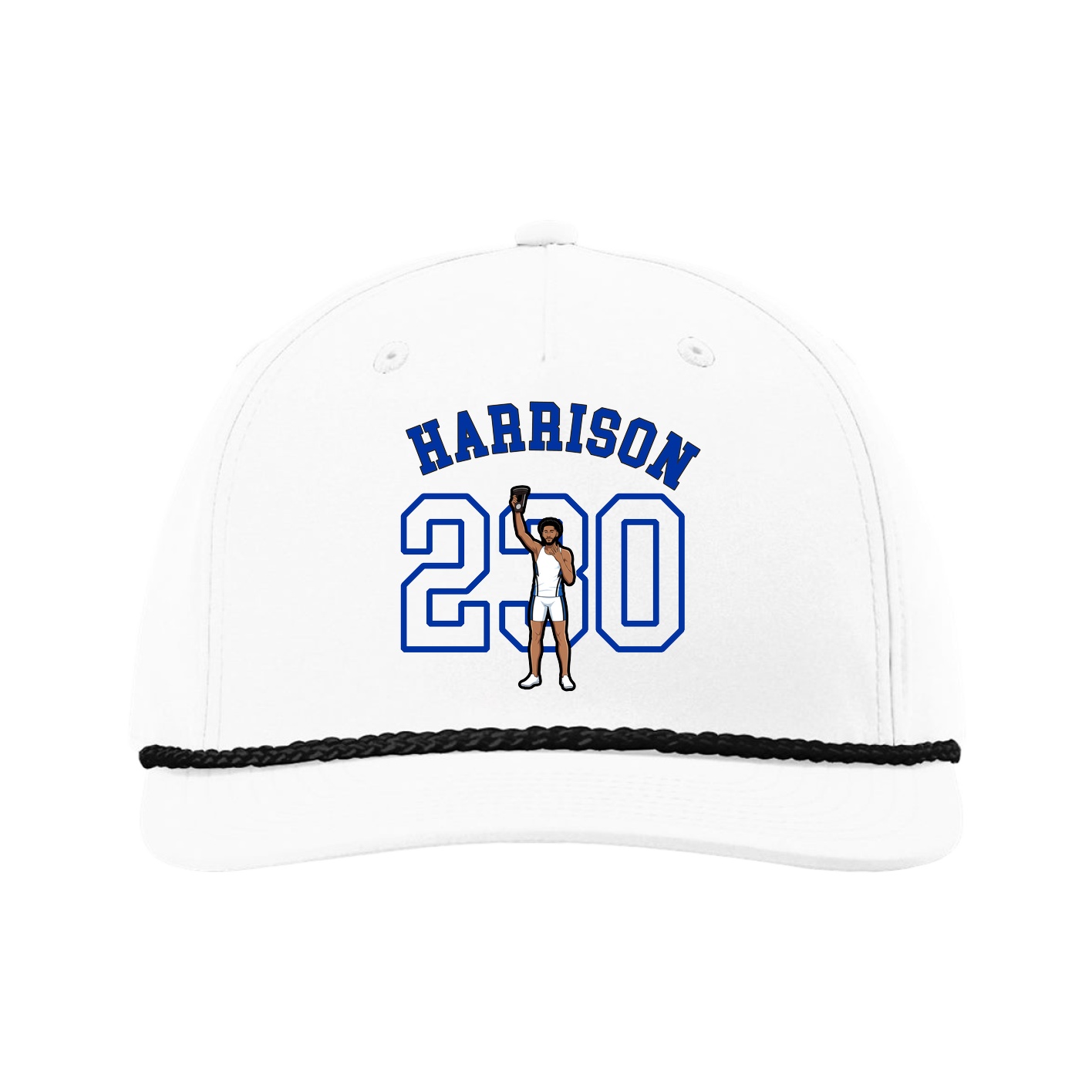 Five-Panel Classic Rope Cap — Shirsey Arch in White