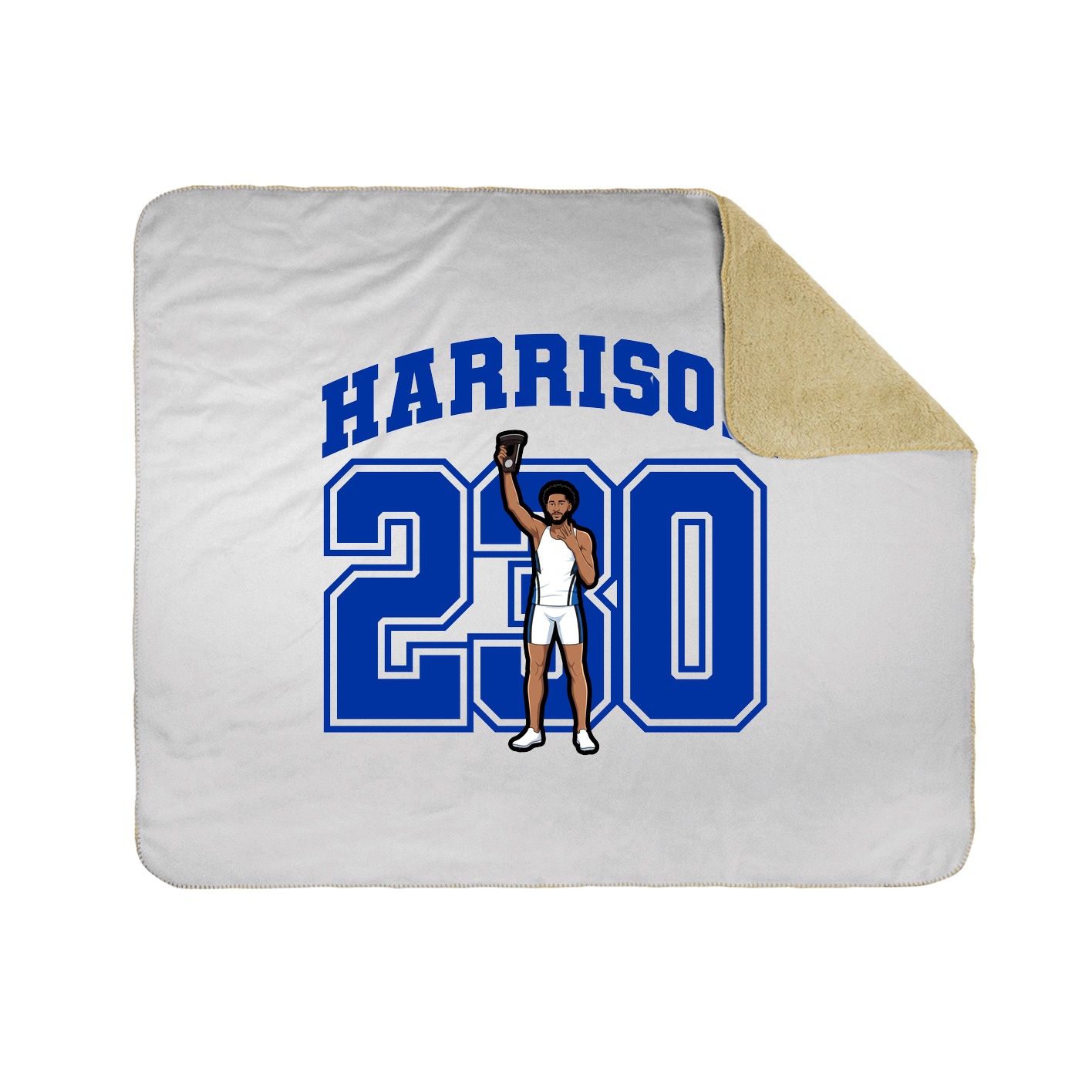 Throw Blanket — Number in White