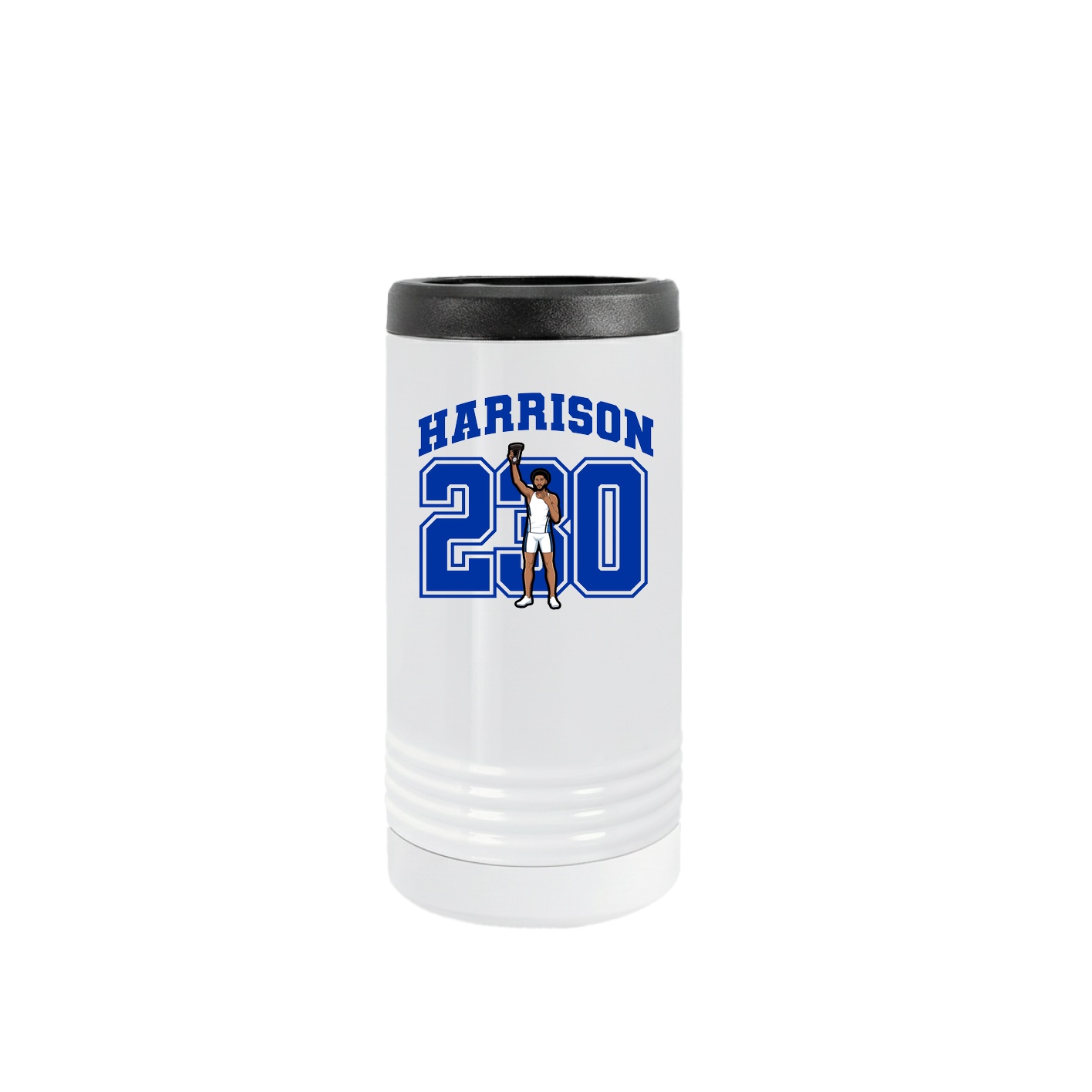 Slim Beverage Holder — Number in White