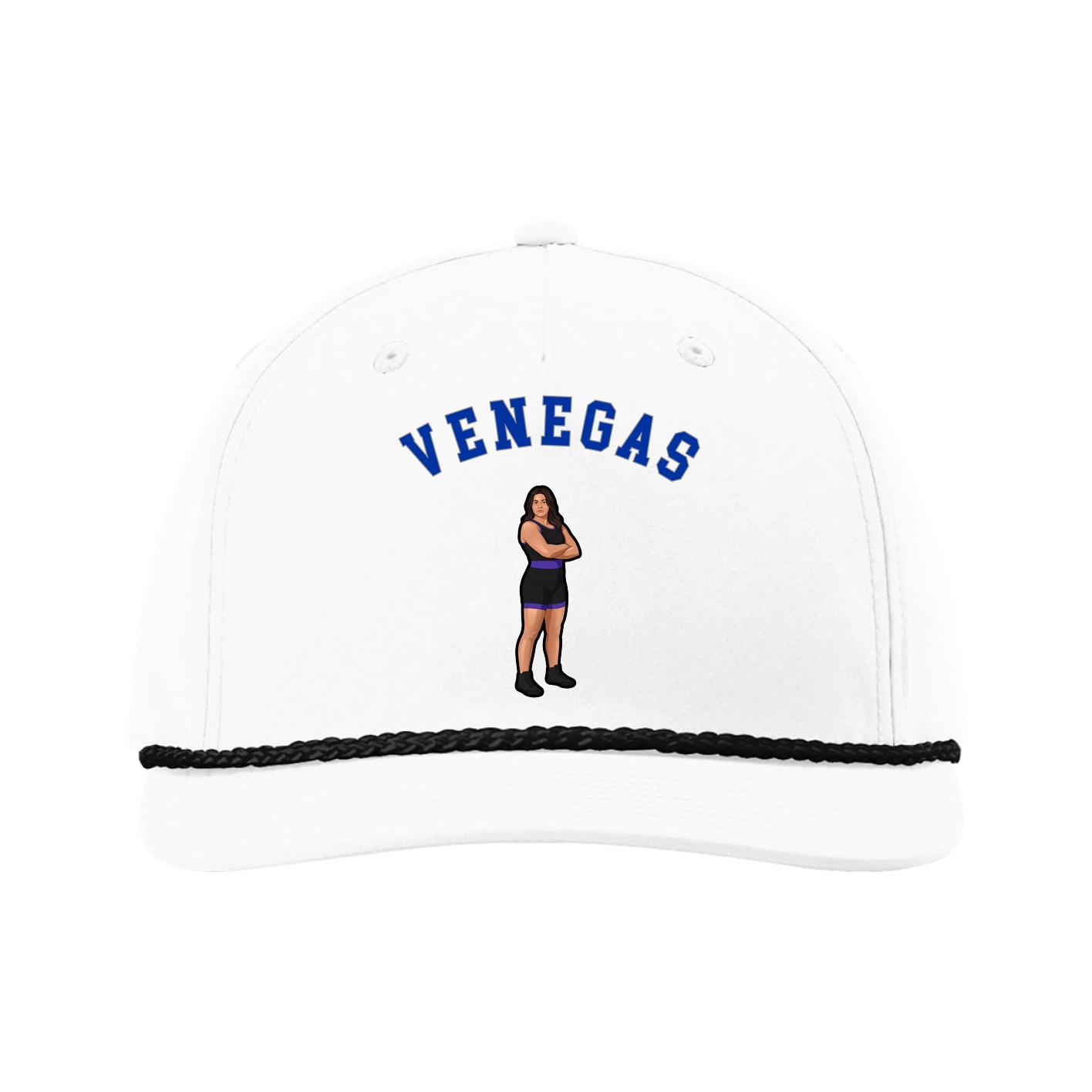 Five-Panel Classic Rope Cap — Shirsey Arch in White