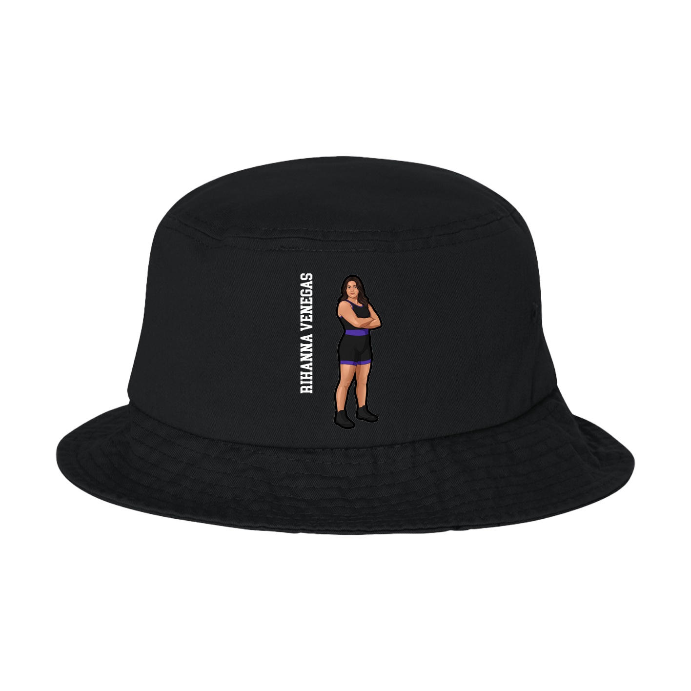 Bucket Cap — Name Vertical in Black