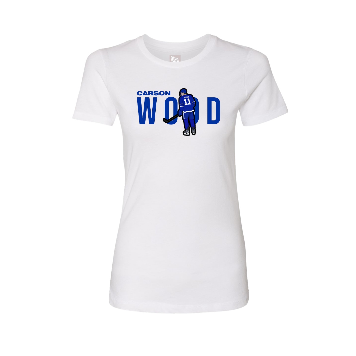 Fitted Women's Tee — Player Name in White
