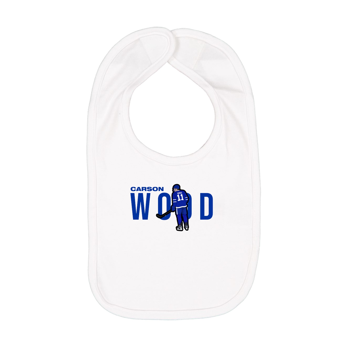 Infant Bib — Player Name in White