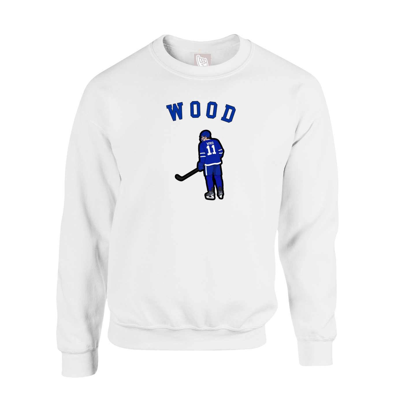 Fleece Crew — Shirsey Arch in White