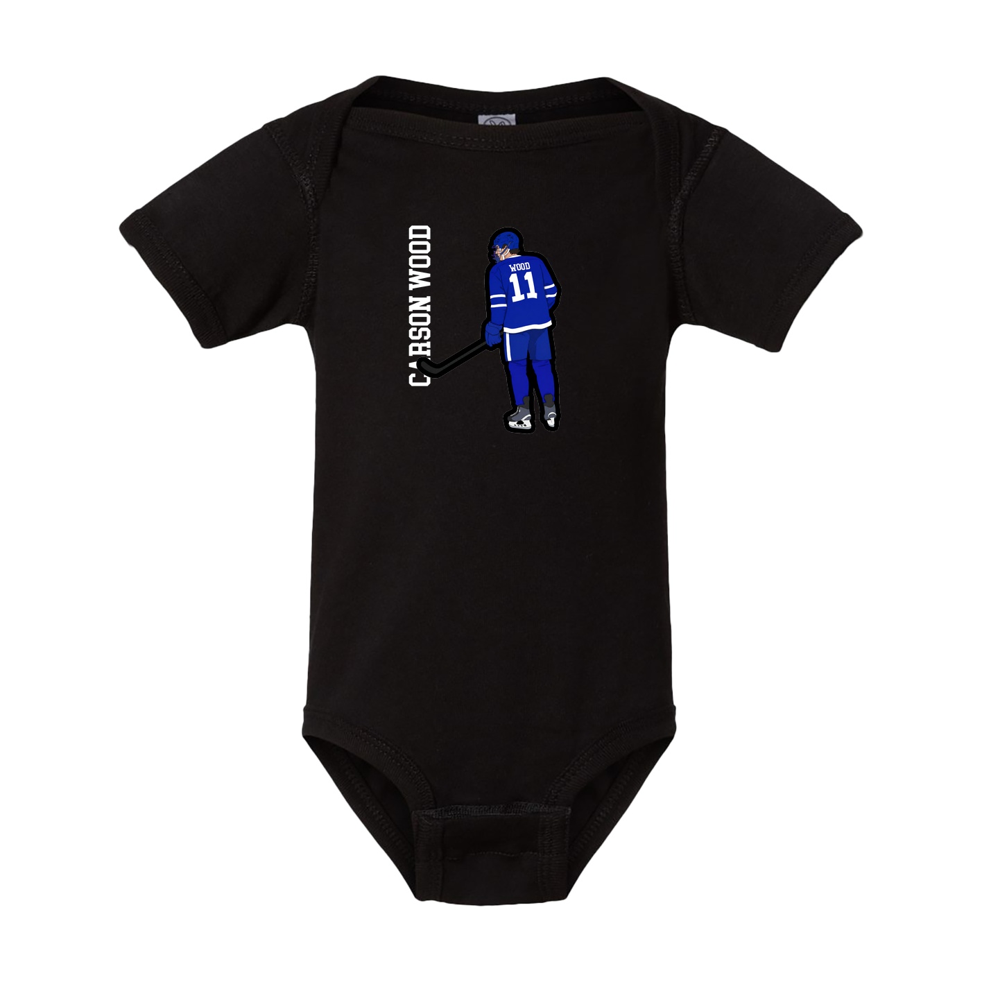 Baby Onesie — Name Vertical in Black