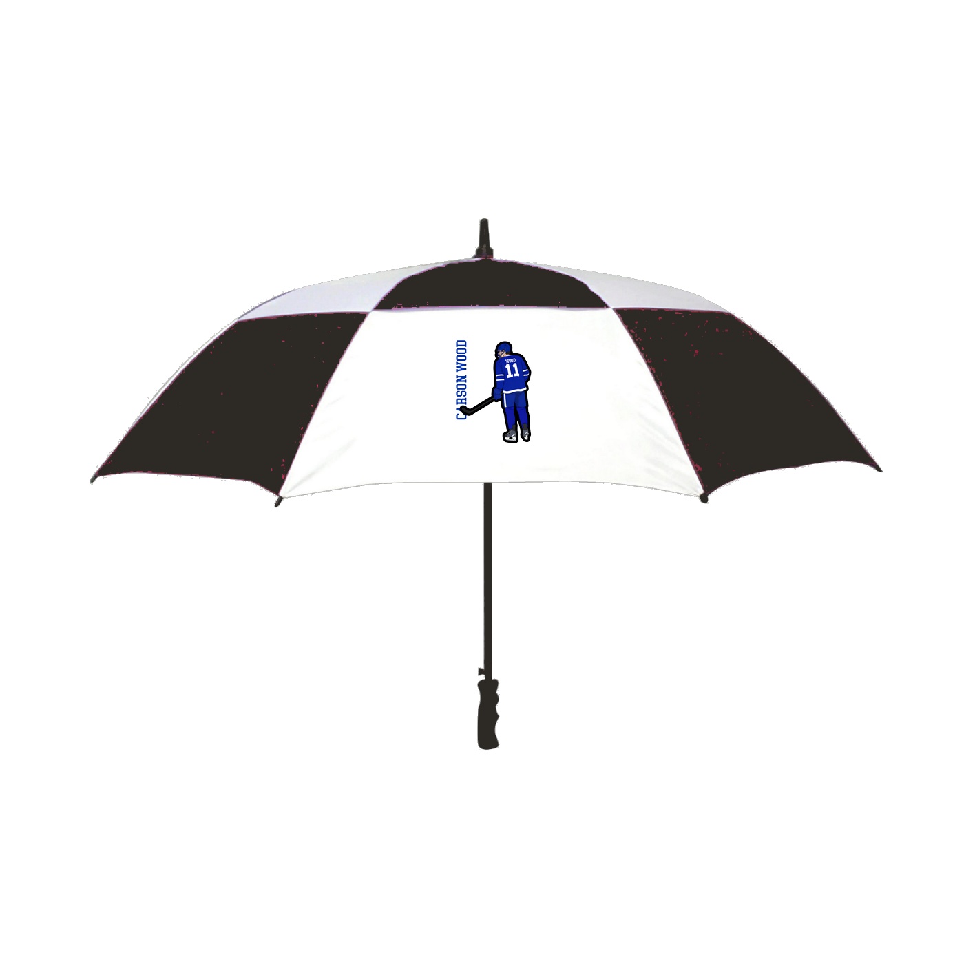 Golf Umbrella — Name Vertical in Black