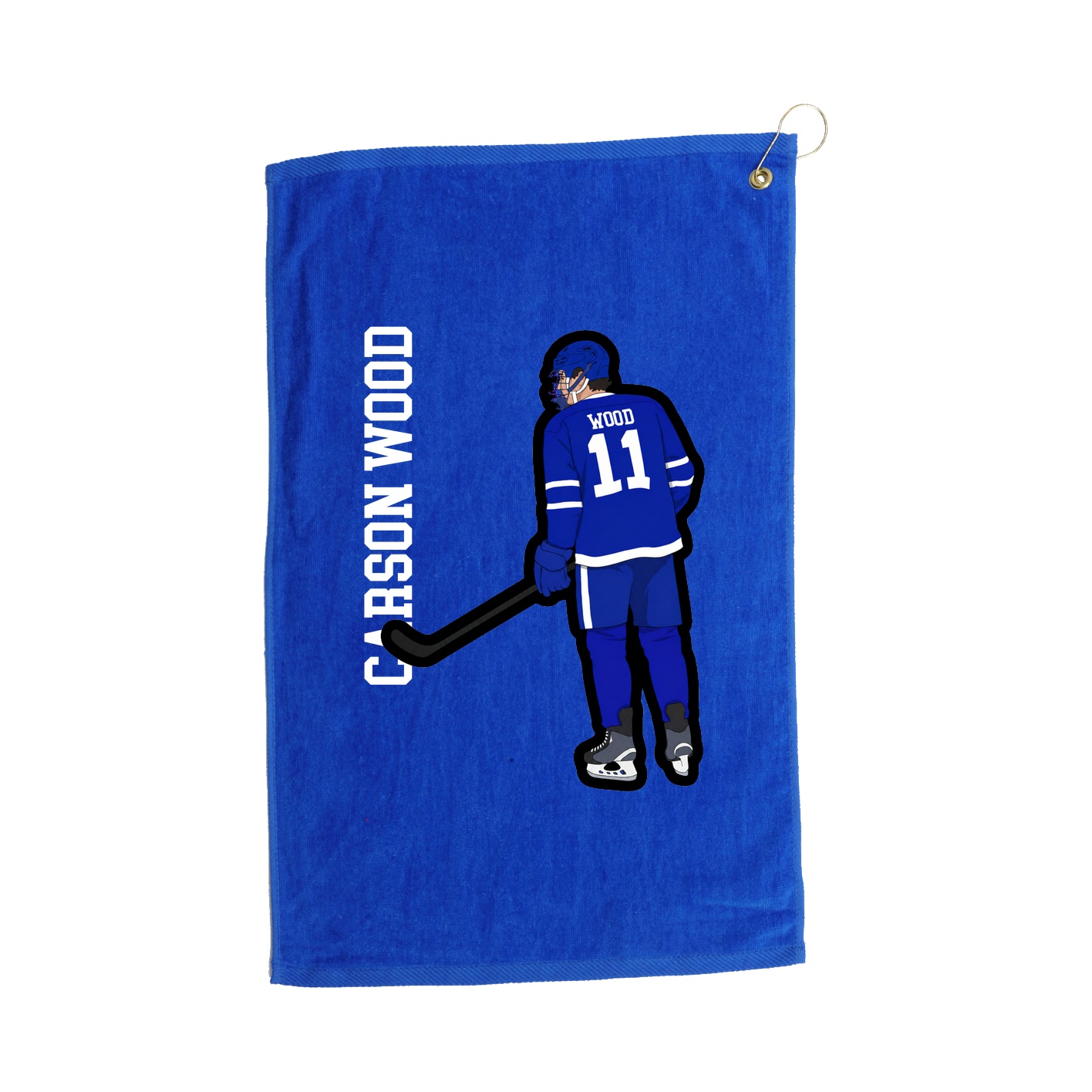 Golf Towel — Name Vertical in Royal