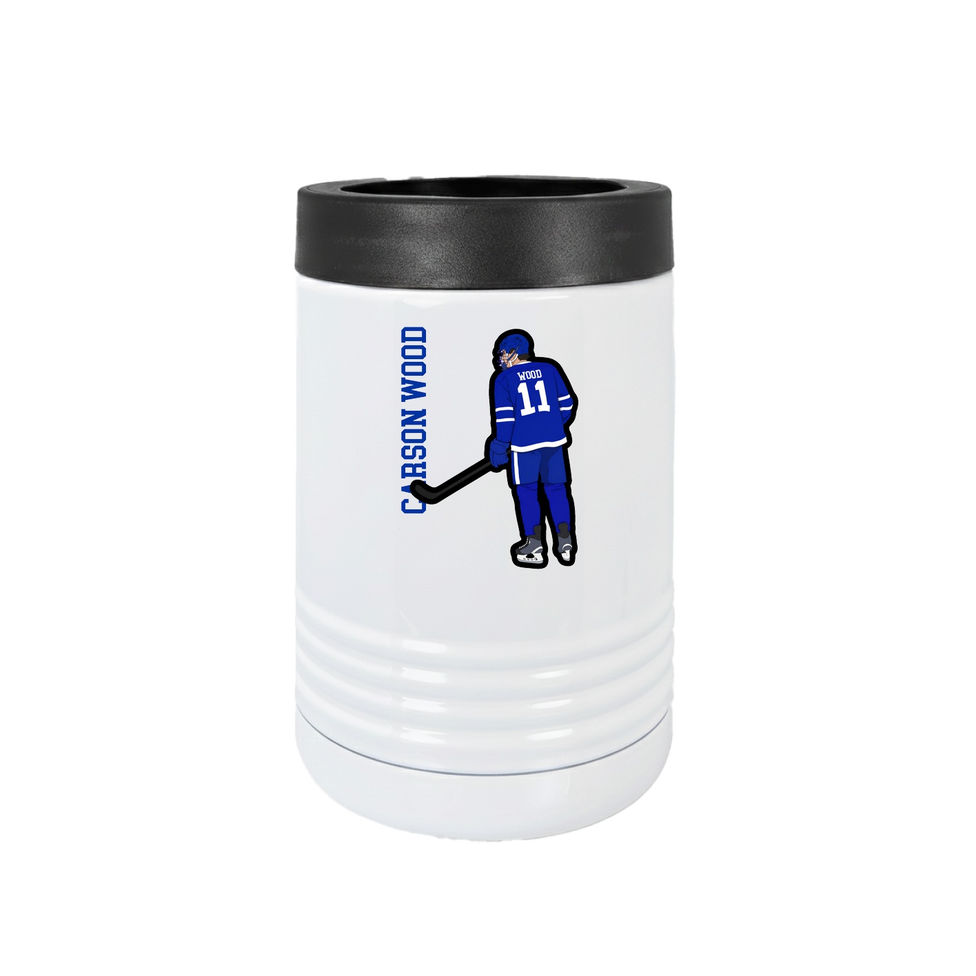 Beverage Holder — Name Vertical in White