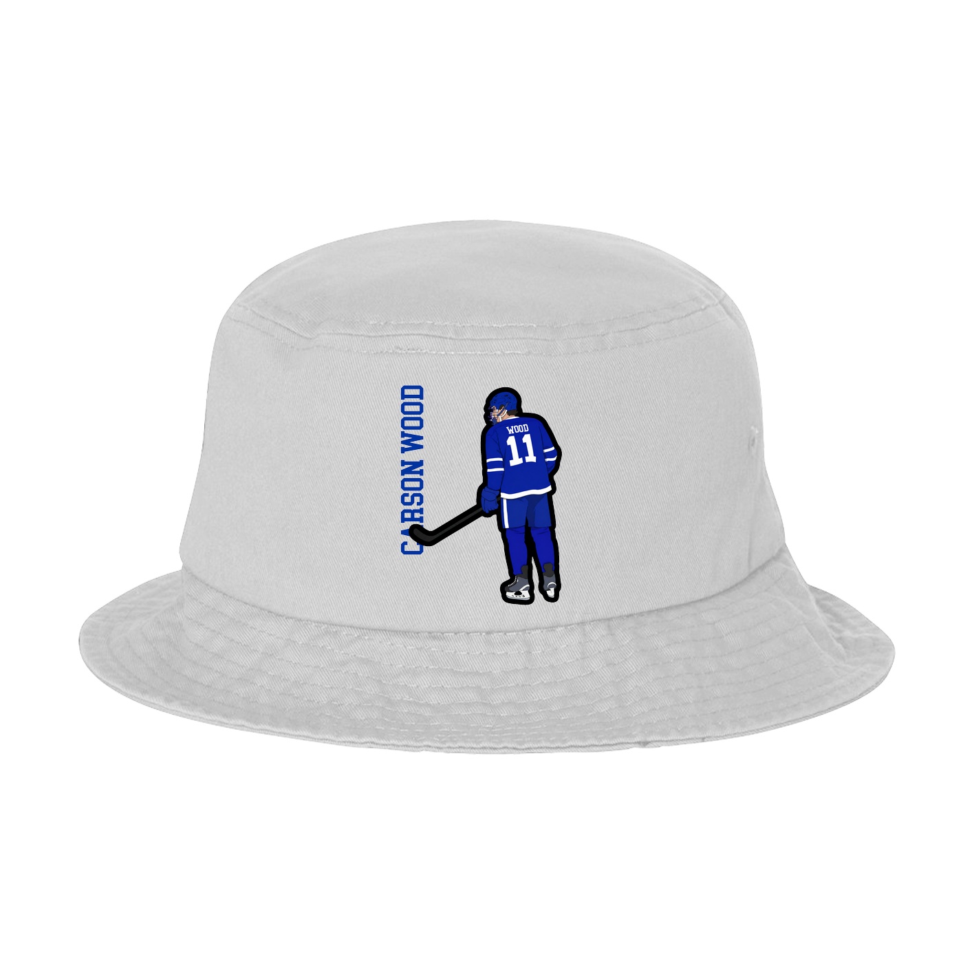 Bucket Cap — Name Vertical in White